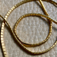 Vintage Omega Link Necklace in 18k Gold- Made in Trissino Italy, 1960s/1970s era - 16.5 inch length