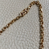 Excellent! Biker Link Chain in 14k Gold - Danish Vintage by Jannik Lilleriis Andersen - 20 inch length