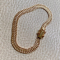 Italian Classic UnoAErre Herringbone Link Bracelet in 18k gold - 7.25 inch length