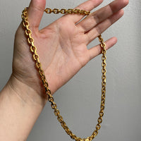 WEIGHTY!! 18k Gold Chunky Biker Chain Necklace - By Classic Italian Maker Balestra - 20 inch length