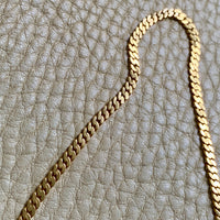 1929 Swedish Vintage Pressed Curb Link 18k Gold Necklace - 17 inch length