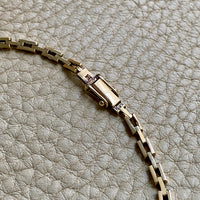 Sleek! Vintage Danish 14k Gold Link Necklace - 16.25 inch length