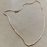 Geometric gold bar link necklace - 18k gold - 18 inch length