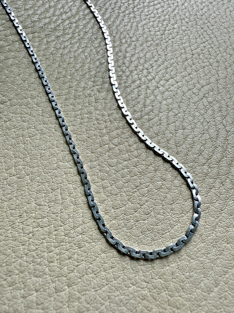 Exquisite! Vintage 18k White Gold Virola Chain Necklace - 19.3 inch length