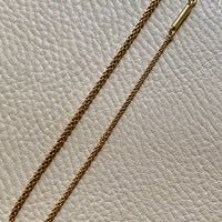 Antique Round Link Tubular Mesh Necklace - Solid 18k gold - 18 inch length