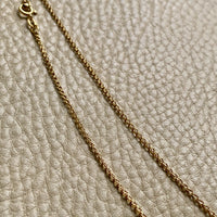 18k Gold Vintage Foxtail Link Necklace - 18.1 inch length