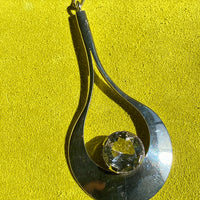 1974 Sterling Silver Droplet Pendant by Stigbert for Waldemar Johnson Atelier - 20 inch necklace