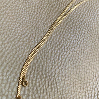 1929 Swedish Vintage Pressed Curb Link 18k Gold Necklace - 17 inch length