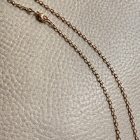 18k Gold Balestra Skinny Biker Link Chain Necklace - 22.75 inch length