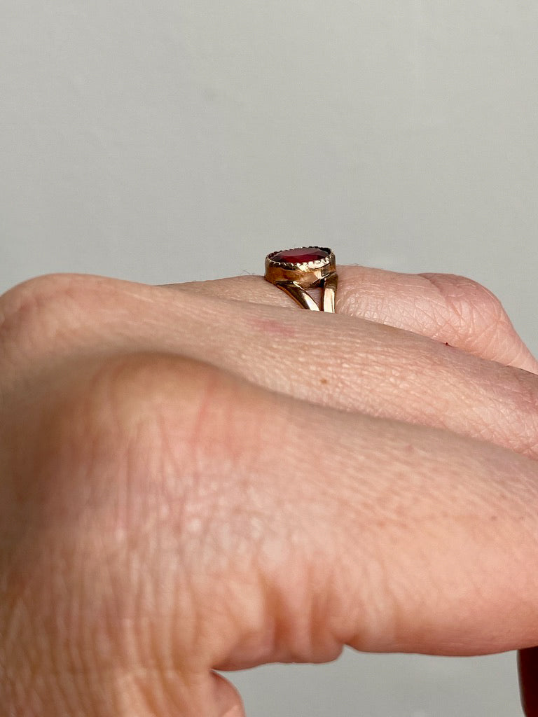 Vintage Danish 14k gold ring by Nina Holst 1957-1967 - Size 6