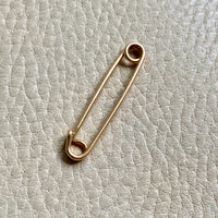 Vintage 14k gold rod safety pin brooch or chain extender