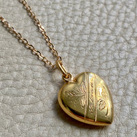 1902 Antique Puffy Heart Pendant in 18k Gold - Excellent!