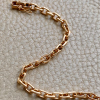 Swedish vintage 18k gold biker link bracelet 4.4mm width - 7.5 inch length