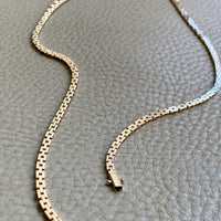 Dramatic SPARKLING! 14k gold cleopatra link necklace - 19.7 inch length