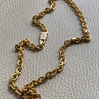 WEIGHTY!! 18k Gold Chunky Biker Chain Necklace - By Classic Italian Maker Balestra - 20 inch length