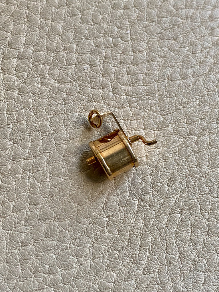 Vintage 14k gold articulated pencil sharpener - charm or pendant