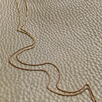 Vintage 18k gold curb link necklace - 20 inch length