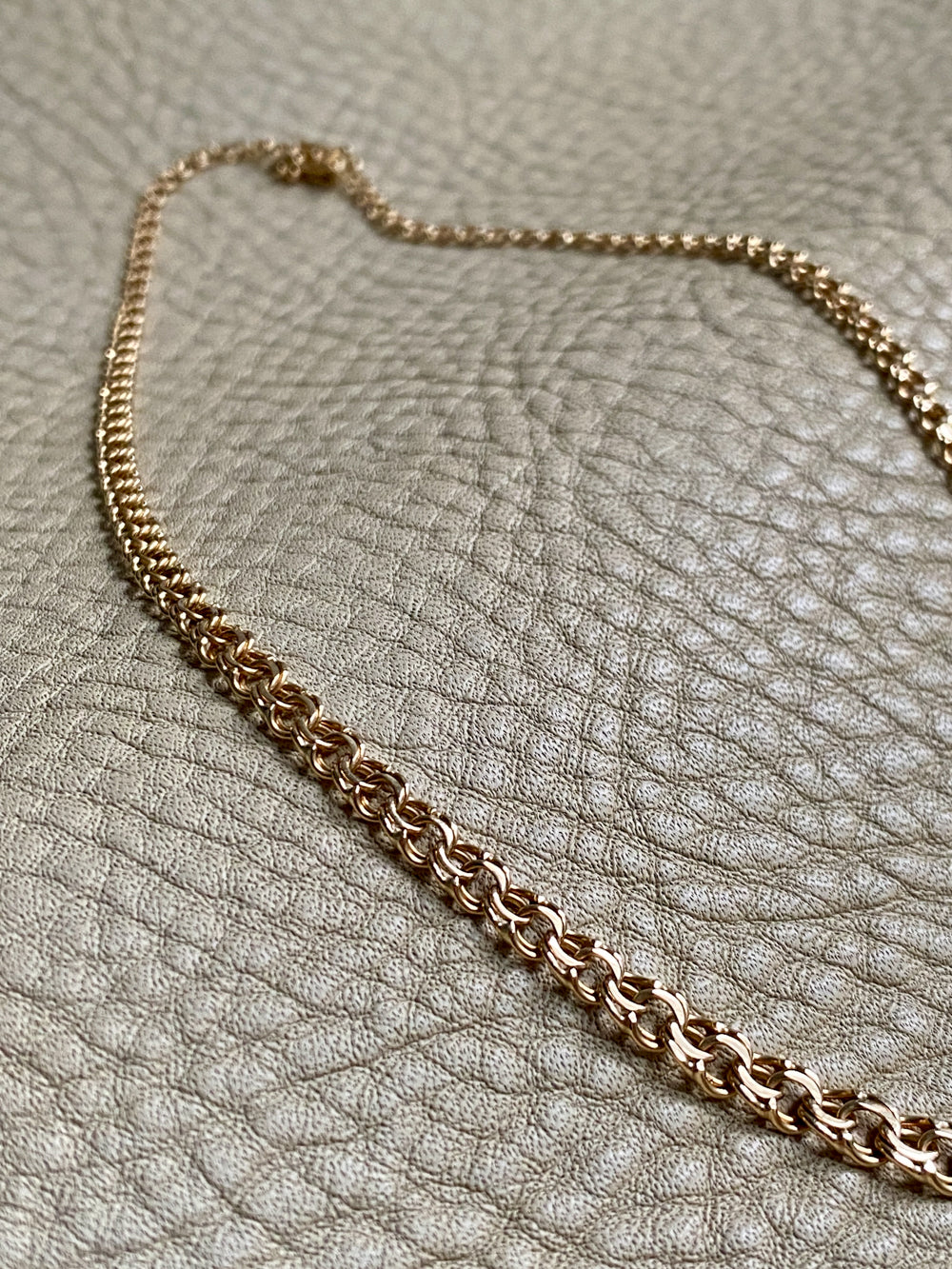 Vintage Double-link necklace - Solid 18k gold - Made in Kungsör, Sweden - 17.3 inch length