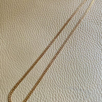 1923-1965 Swedish Vintage 18k Gold Pressed Curb Link Necklace - 18 inch length