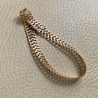 1956 Swedish vintage Herringbone bracelet in 18k gold - 7.8 inch length
