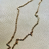 Swedish Vintage 18k gold Chain Necklace - Alternating Long and Round Links - 19.5 inch length