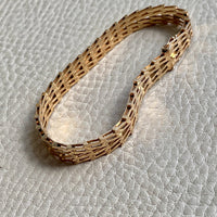 Vintage Danish V-link Bracelet in 14k Gold by SV Glymerrs - 7.5 inch length