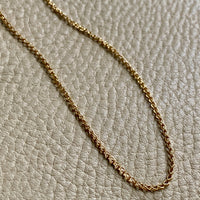 18k Gold Vintage Foxtail Link Necklace - 18.1 inch length