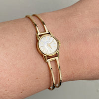 Vintage Ladies Gubelin Watch in 18k gold with bracelet band by Rey Urban 1960 - Size 6.25 inch