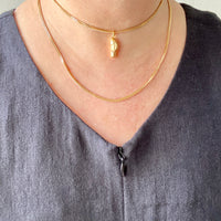 A Classic! - Balestra Italian vintage - 18k gold Long curb chain necklace - 31.3 inch length