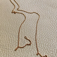 Swedish Vintage Curb Chain Necklace in 18k Gold - 19.8 inch length