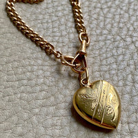 1902 Antique Puffy Heart Pendant in 18k Gold - Excellent!