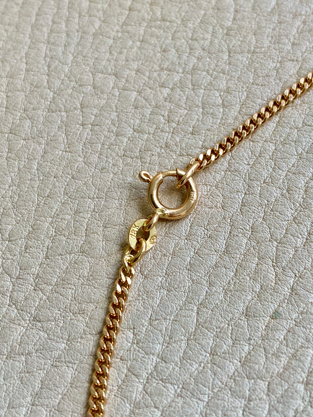 Vintage Classic 18k gold curb link necklace - 20 inch length