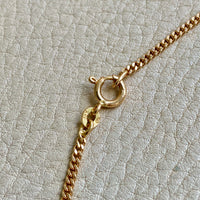 Vintage Classic 18k gold curb link necklace - 20 inch length