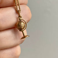 18k Gold Vintage Articulated Globe - Charm or Pendant