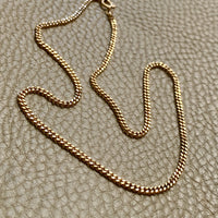 Vintage Swedish 18k gold curb link necklace - 16.25 inch length