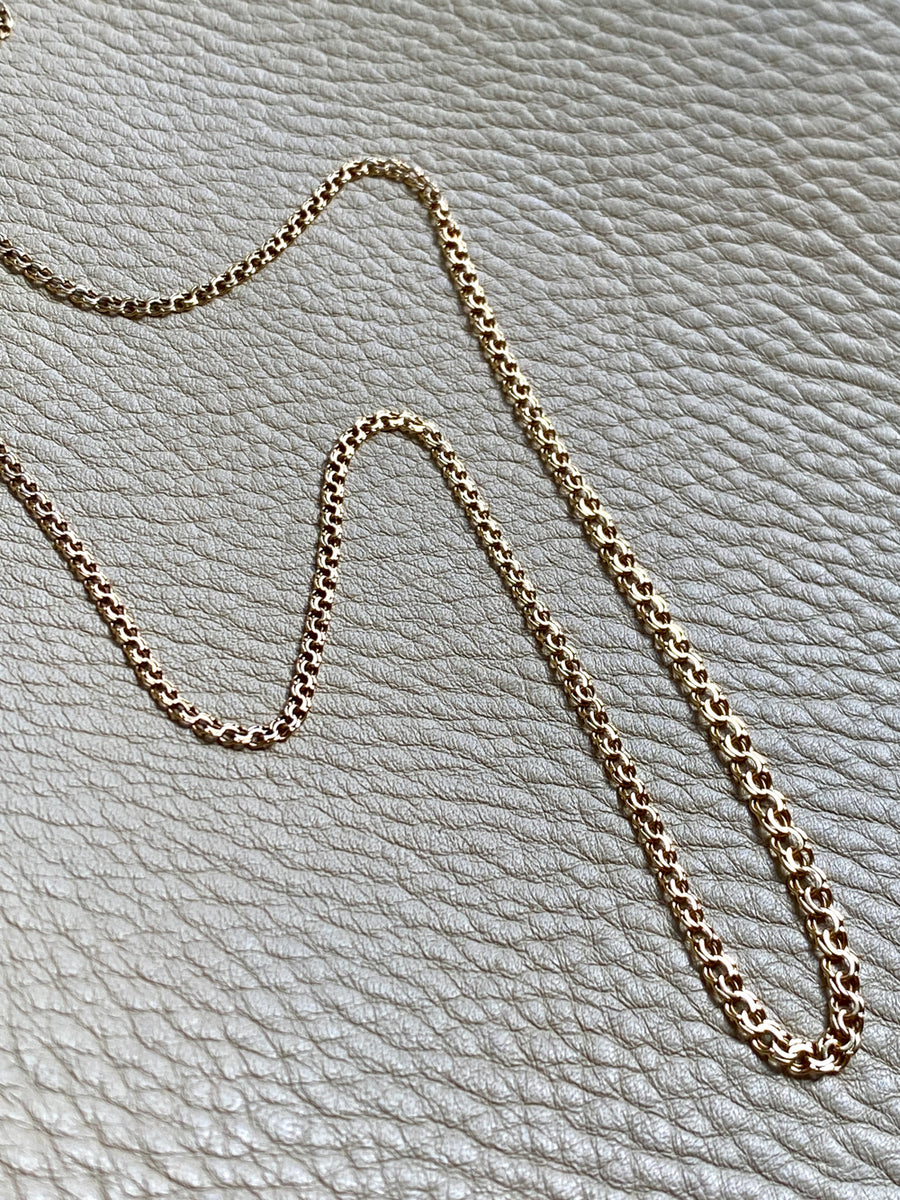 Vintage Double-link necklace - Made in Sweden - Solid 18k gold - 19.25” length