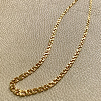 1964 Vintage Graduated Width Double Link Necklace in 18k Yellow Gold - 18 inch length