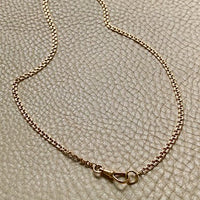 Double Link Necklace with Watch Chain Dog clip in 18k gold - 18 inch length