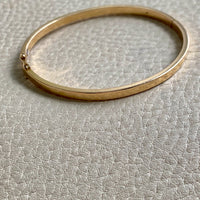 1958 Modernist Swedish 18k Gold Hinged Bangle with Pearls - by Stigbert - 7 inch interior circumference