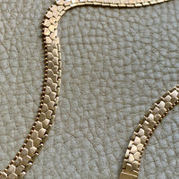 Breathtaking Vintage Honeycomb Link Necklace Made in Solid 18k Gold - 17 inch length