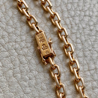 Swedish vintage 18k gold biker link bracelet 4.4mm width - 7.5 inch length