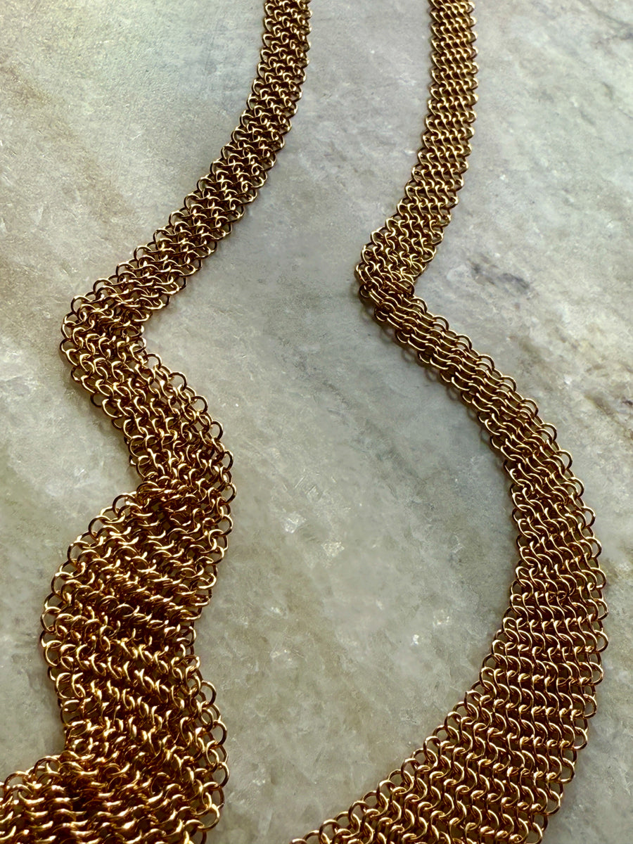 Tiffany and Co. 18k Gold Mesh Necklace by Elsa Peretti - 21 inch length approximately