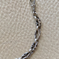 English Antique Sterling Silver Watch Chain (bracelet or necklace extender)- 12.3 inch length