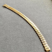 Vintage Danish V-link Bracelet in 14k Gold by SV Glymerrs - 7.5 inch length