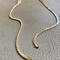 Dramatic SPARKLING! 14k gold cleopatra link necklace - 19.7 inch length