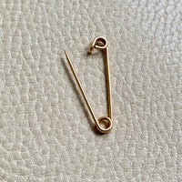 Vintage 14k gold rod safety pin brooch or chain extender