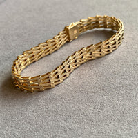 Vintage Danish V-link Bracelet in 14k Gold by SV Glymerrs - 7.5 inch length