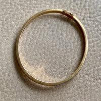 1958 Modernist Swedish 18k Gold Hinged Bangle with Pearls - by Stigbert - 7 inch interior circumference