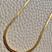 Vintage Omega Link Necklace in 18k Gold- Made in Trissino Italy, 1960s/1970s era - 16.5 inch length