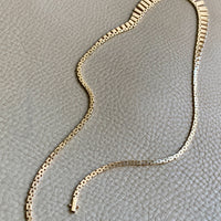 Dramatic SPARKLING! 14k gold cleopatra link necklace - 19.7 inch length